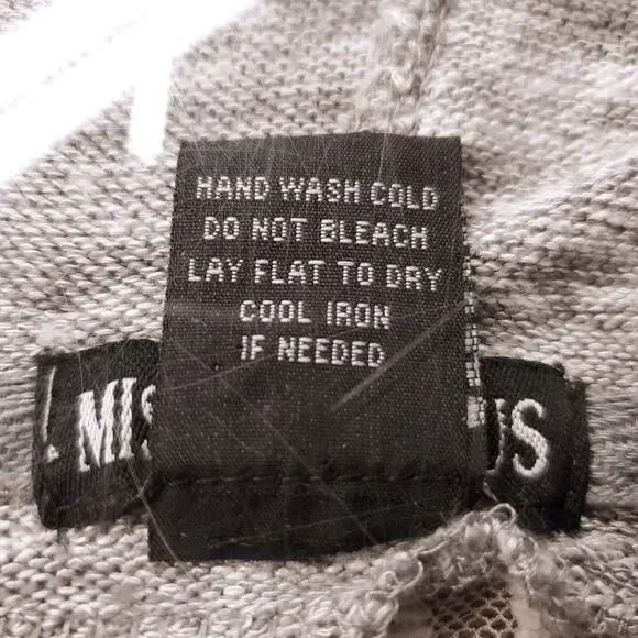 Miss Chievous Hoodie Womens M Gray Lace Crochet Back Pockets Casual Athleisure - Picture 12 of 13